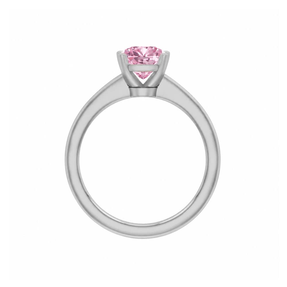 Classic CUSHION lab pink diamond engagement ring