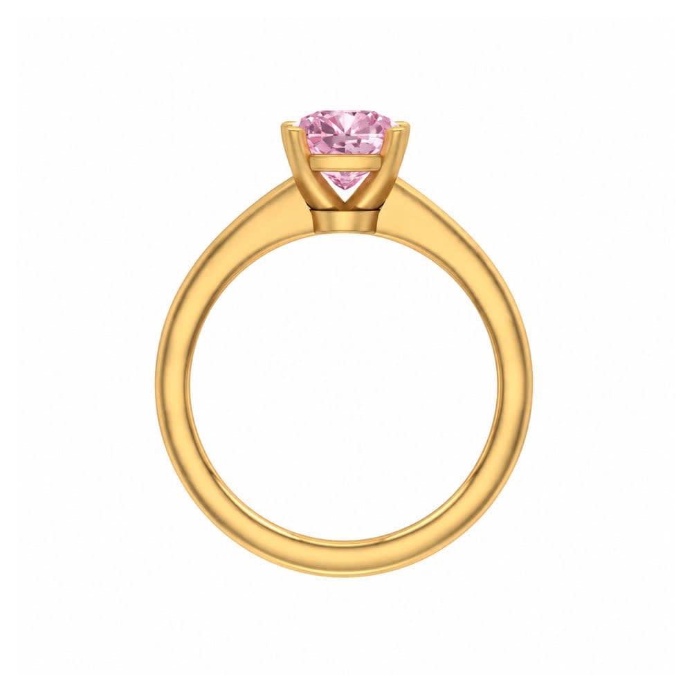 Classic CUSHION lab pink diamond engagement ring