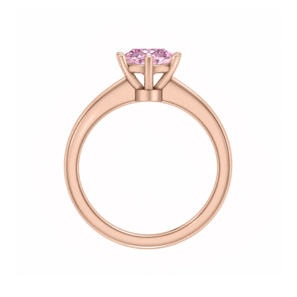 Classic marquise lab pink diamond engagement ring