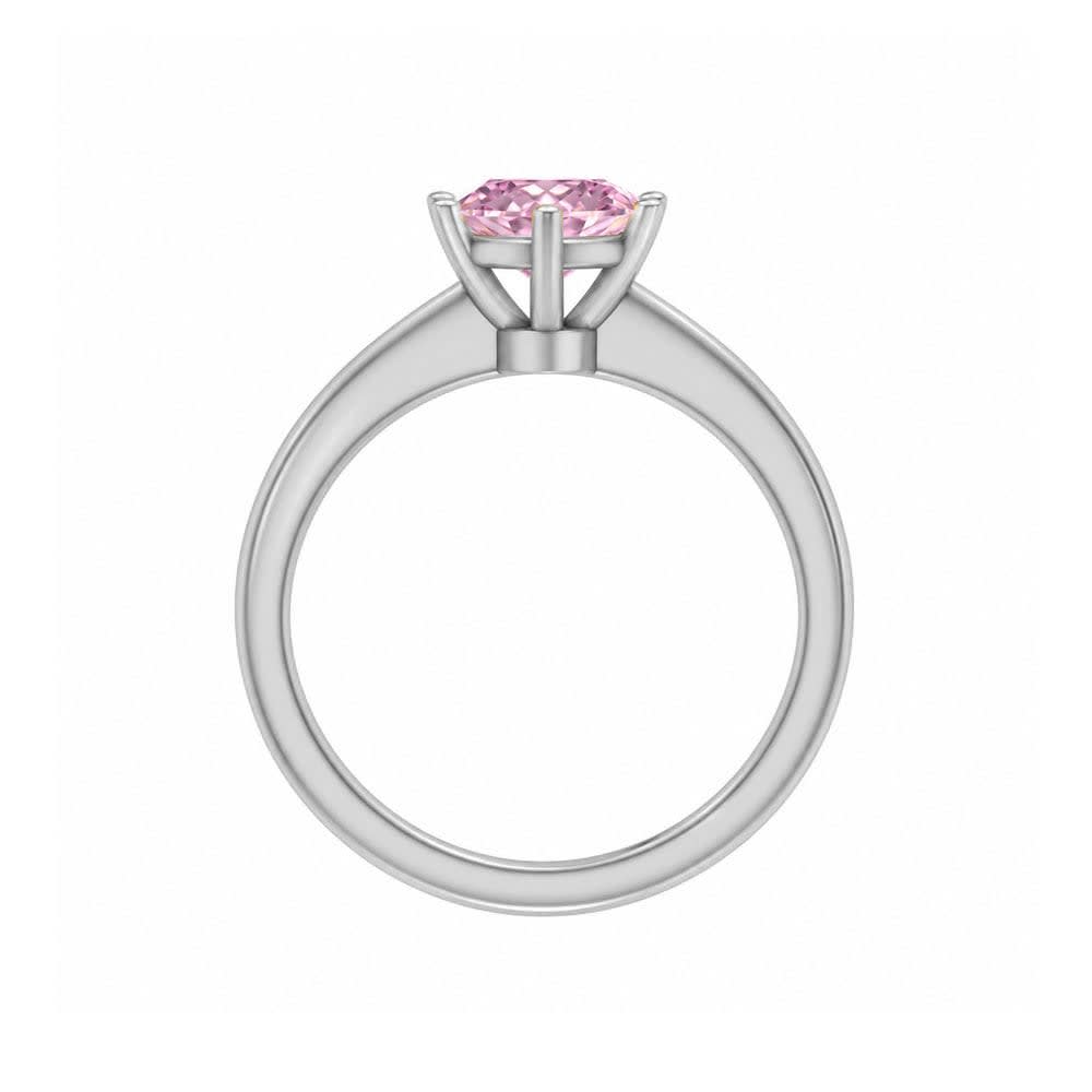 Classic marquise lab pink diamond engagement ring