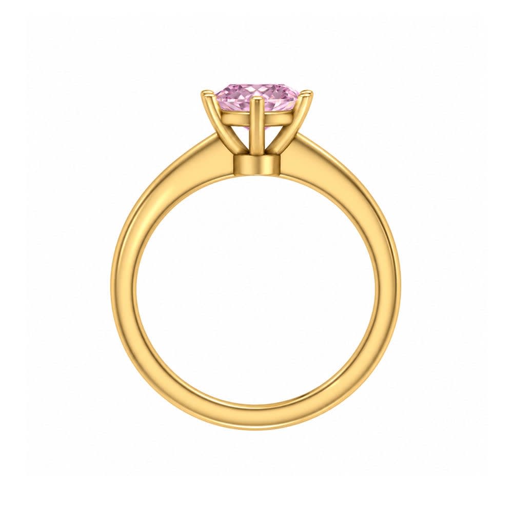 Classic marquise lab pink diamond engagement ring