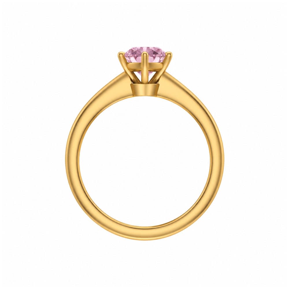 Classic pear lab pink diamond engagement ring