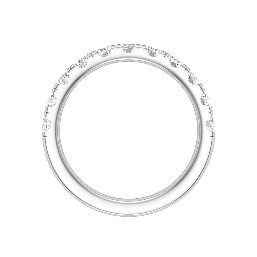 9 points Scalloped Pave Diamond Ring