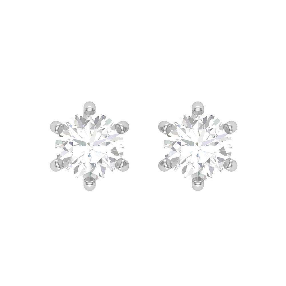6 Prong Setting Lab Grown Diamond Stud