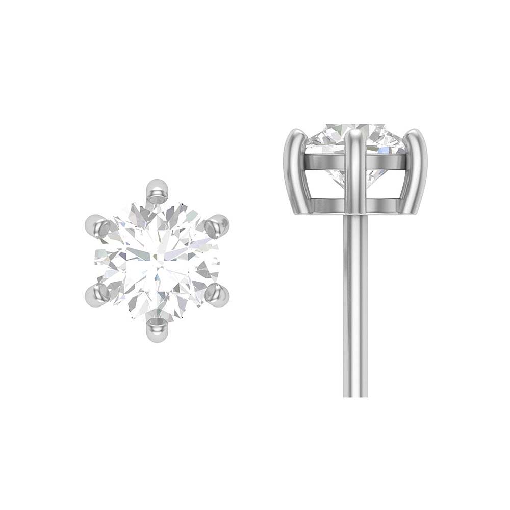 6 Prong Setting Lab Grown Diamond Stud