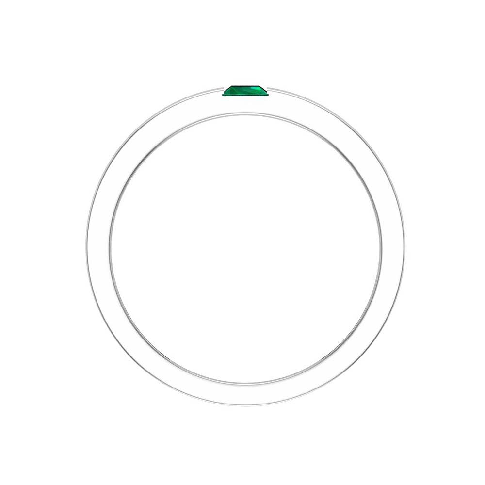 Mens and Woman's wedding ring with Natural Emerald