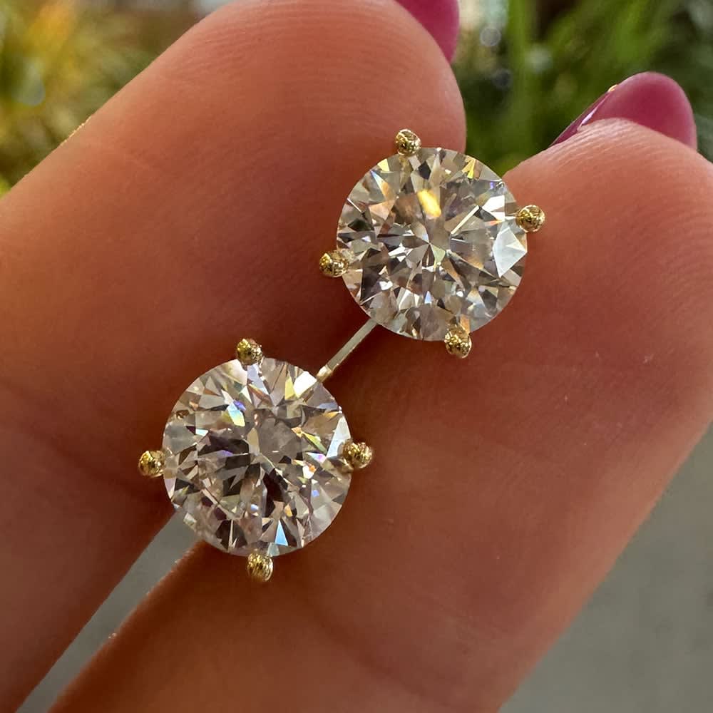 1 Carat Each Lab Grown Diamond Studs