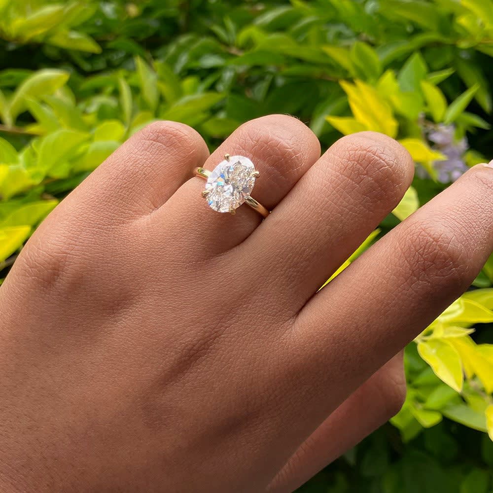 GIA Certified 3ct lab oval ring