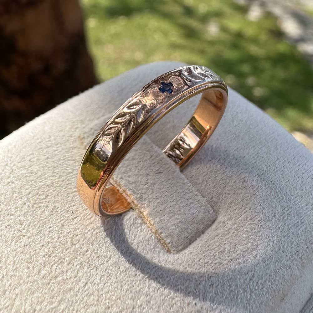 18k rosegold ring in 4mm