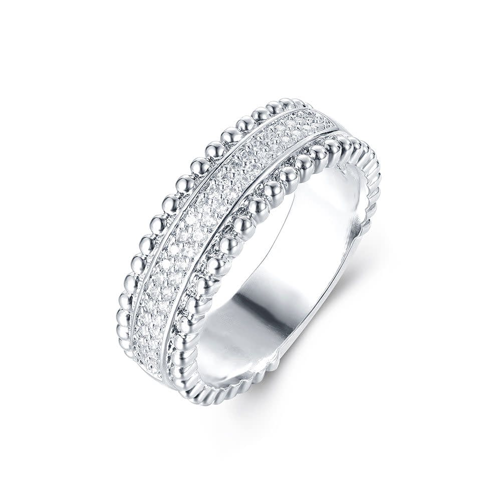 Two Row Pave Diamond Band