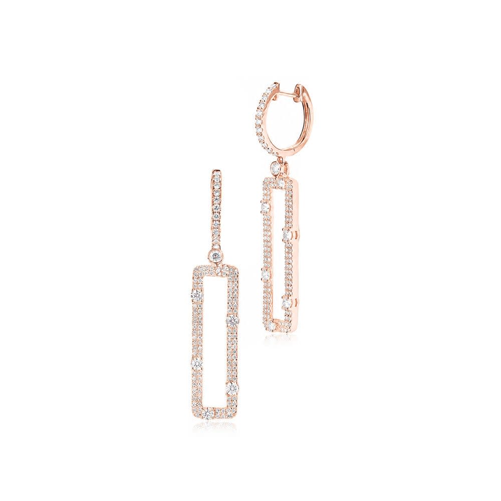 Diamond Bar Earrings