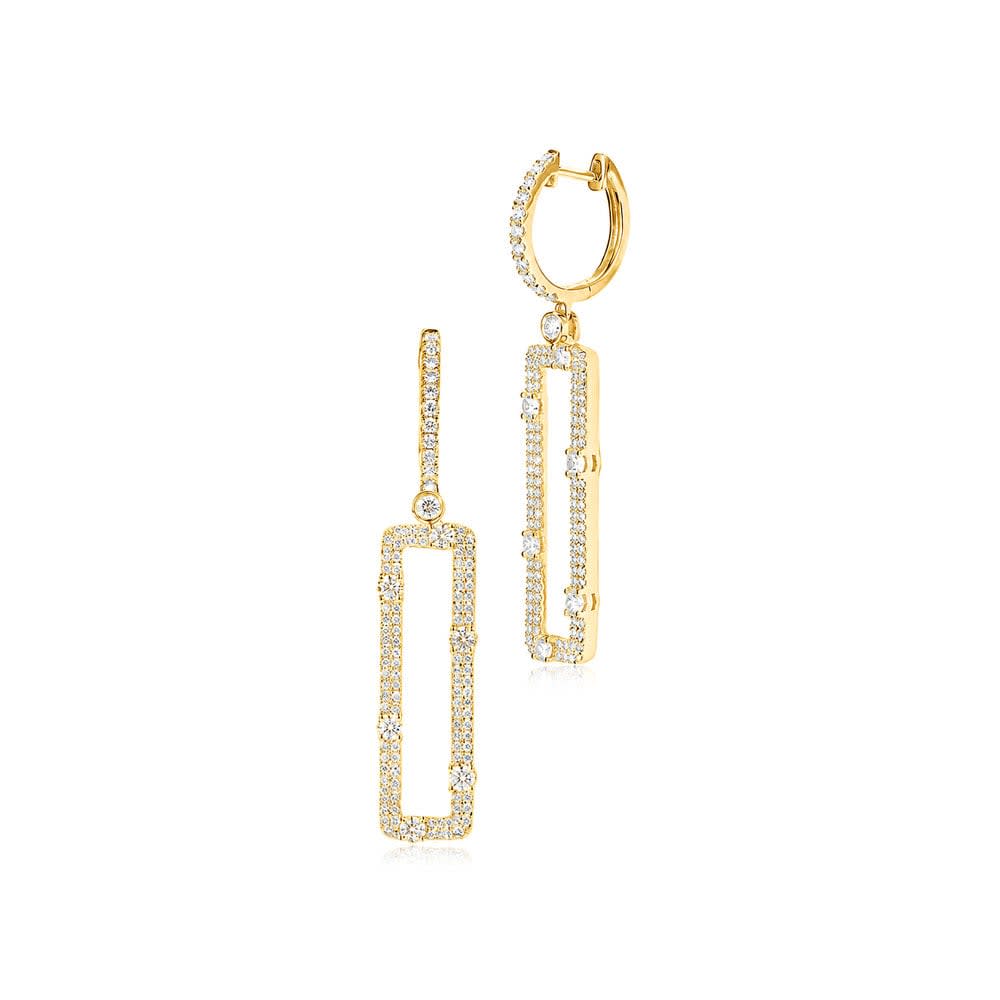 Diamond Bar Earrings
