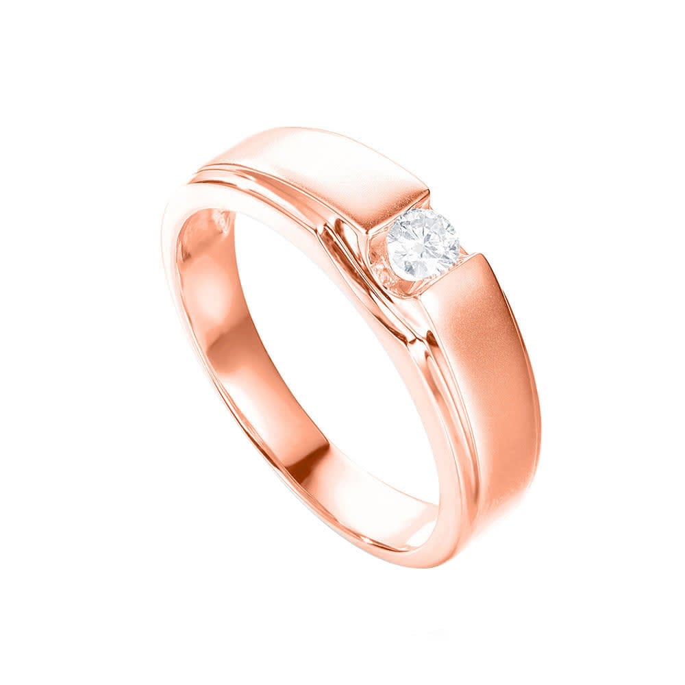 Partial Bezel Set Mens Wedder