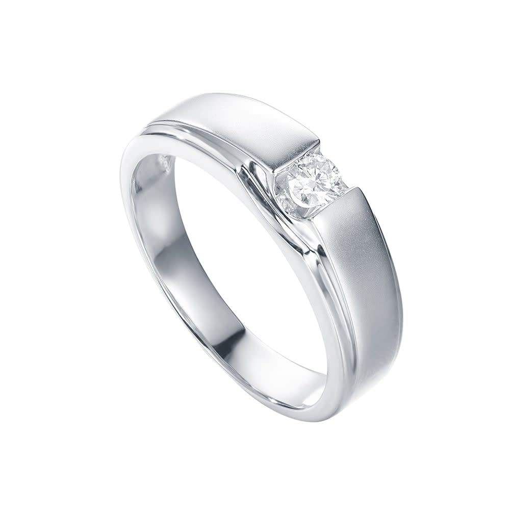 Partial Bezel Set Mens Wedder