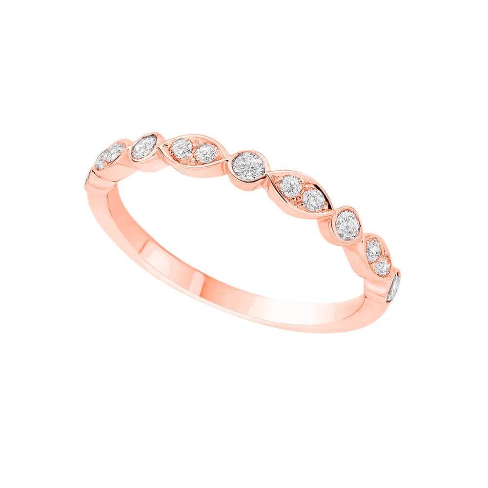 Round diamond petite Wedding Ring