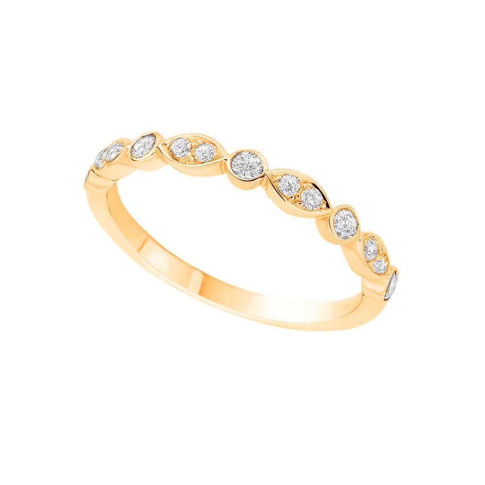 Round diamond petite Wedding Ring