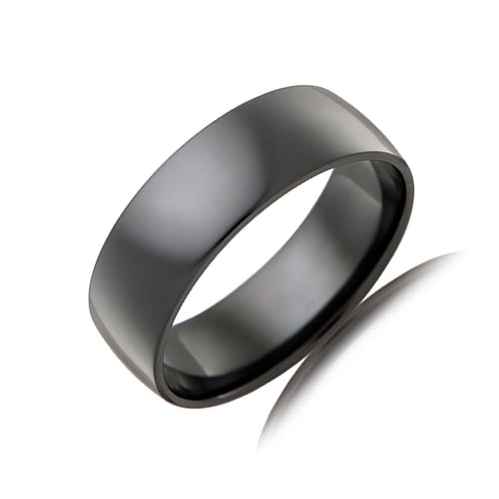 Classic CW Zirconium mens wedding ring