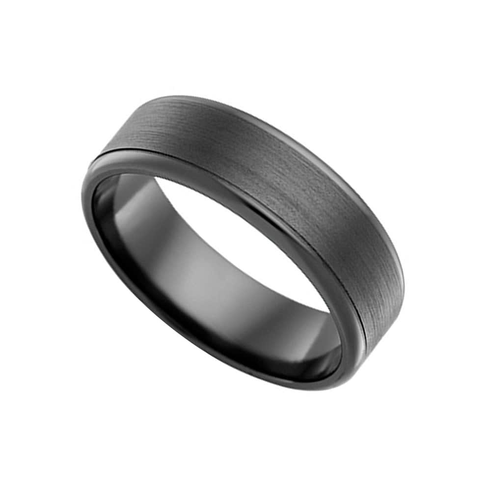 Zirconium Mens wedding band F3511