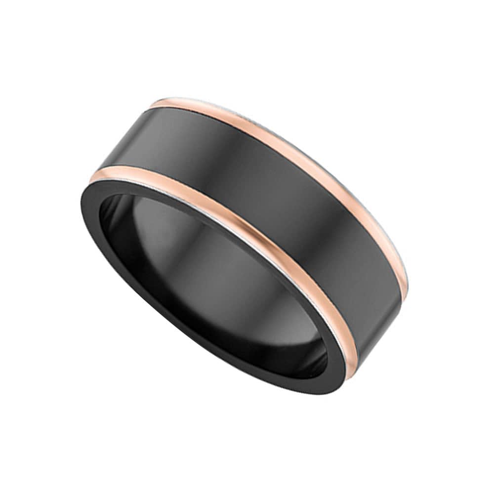 Zirconium with Rosegold edges ring