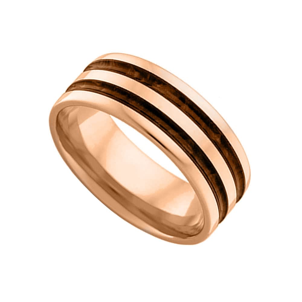 Black enamel Mens wedding ring j4357