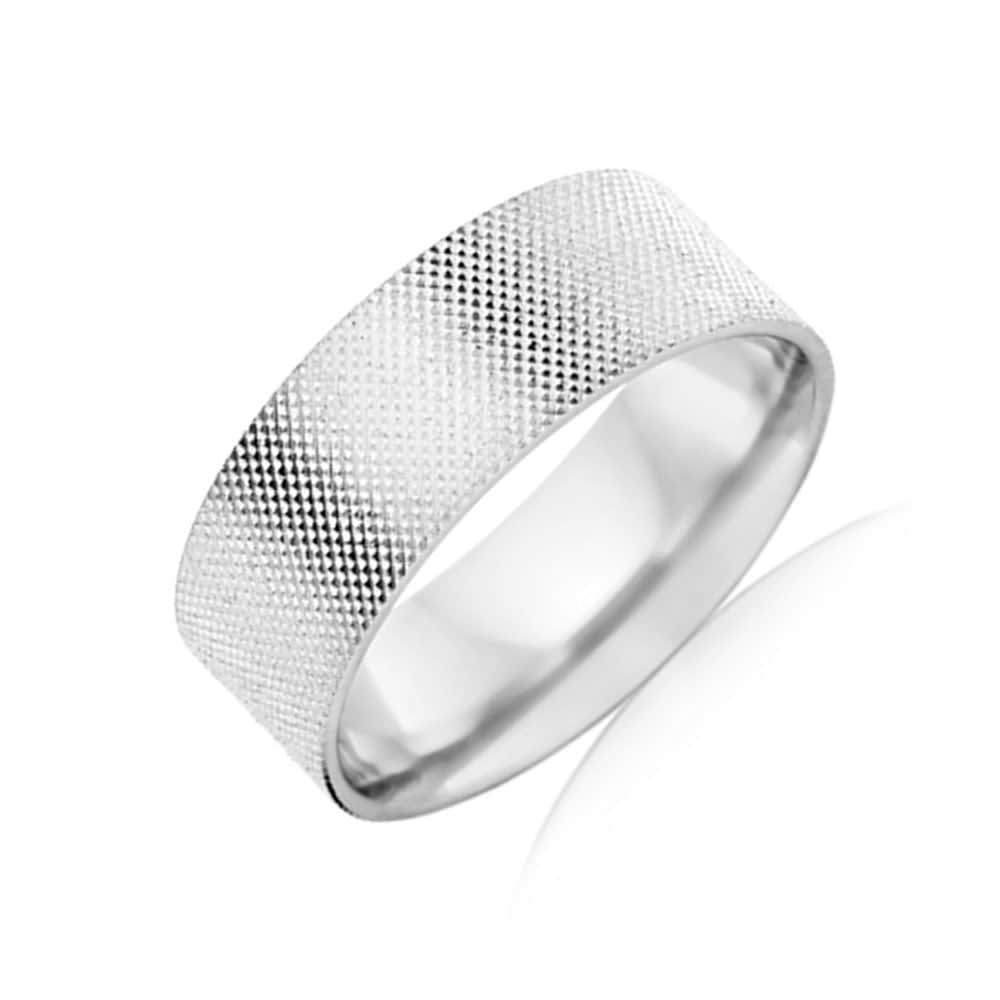 Patterned Mens Ring F4118
