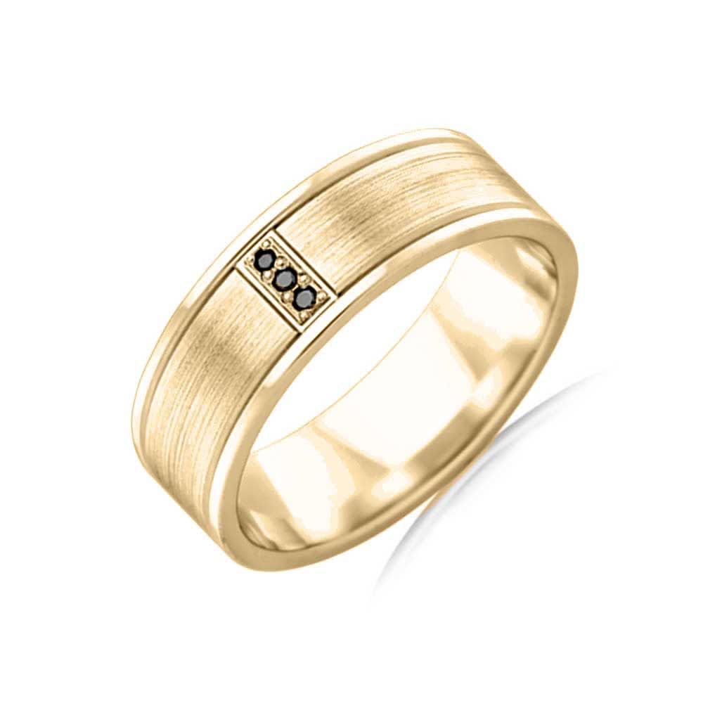 Black Diamond Mens wedding ring F3854