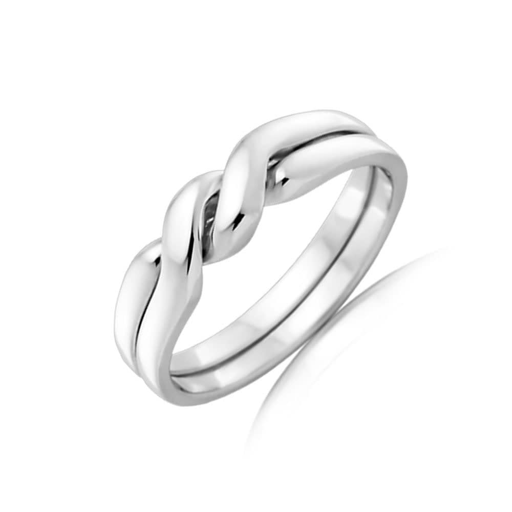 Two Tones Mens Wedding Ring
