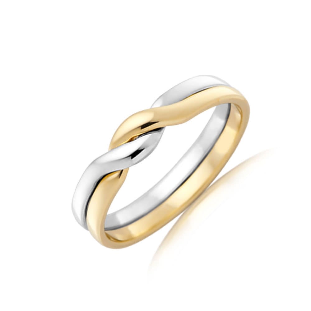 Two Tones Mens Wedding Ring