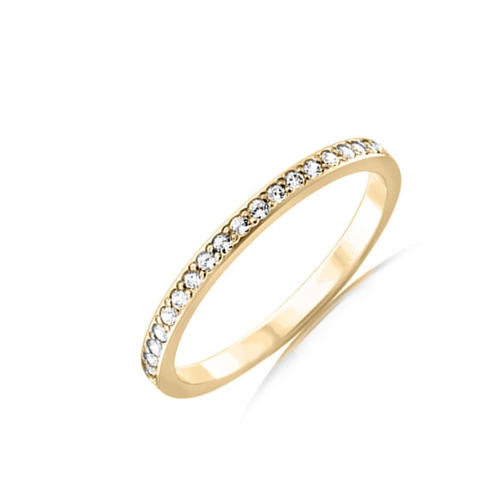 Pave set womens wedding ring F3480