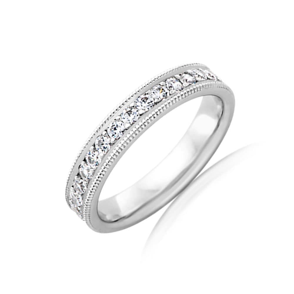 Pave set with miligrain edges F4101