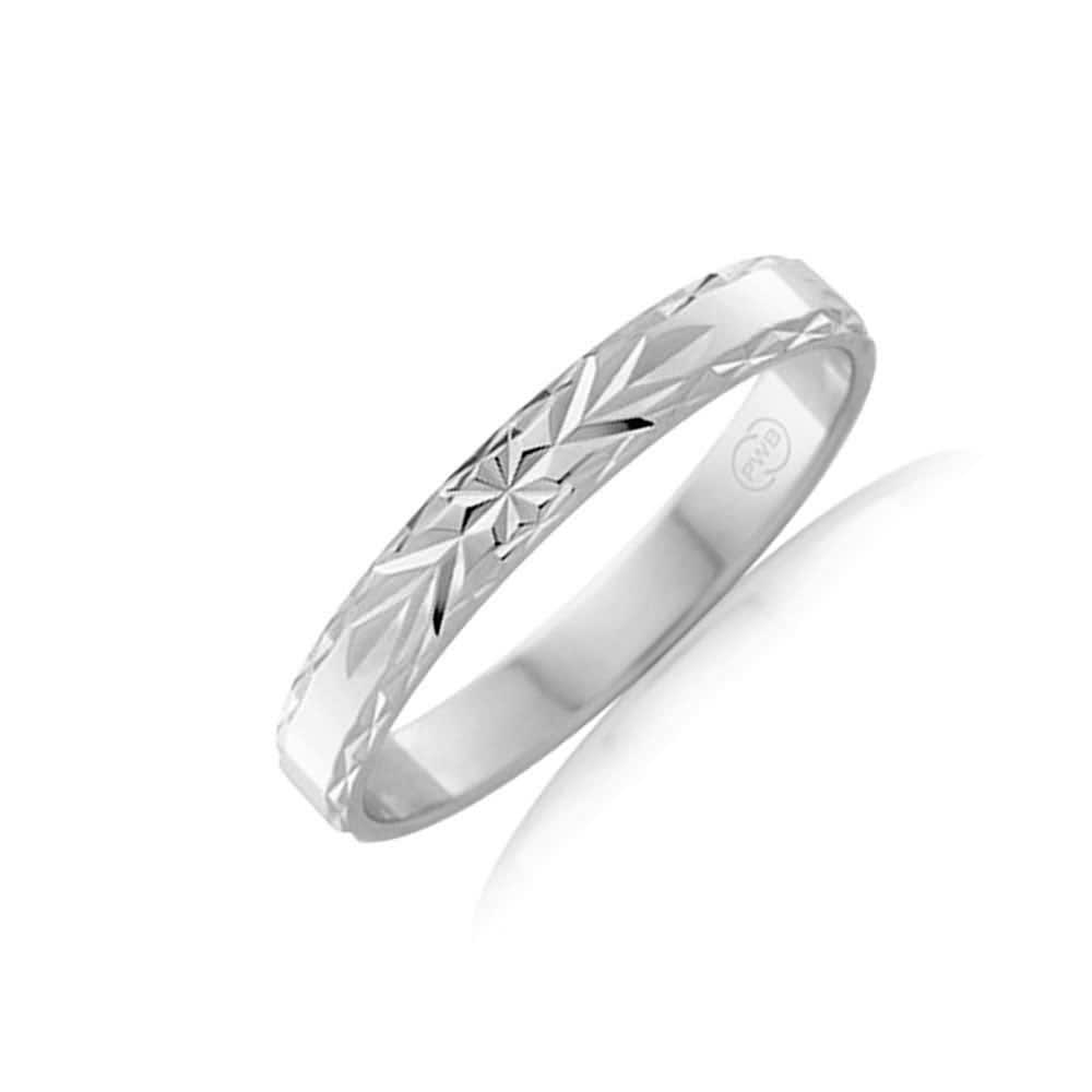 Carved Womens Wedding Ring