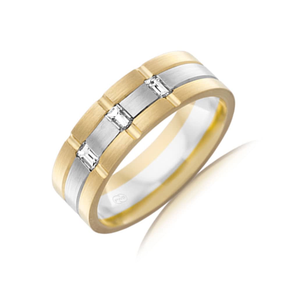 Two tone diamond wedding ring 2T4059