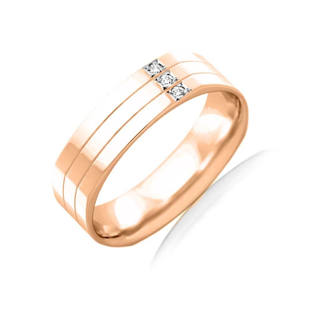 Side set diamond Mens ring F3109