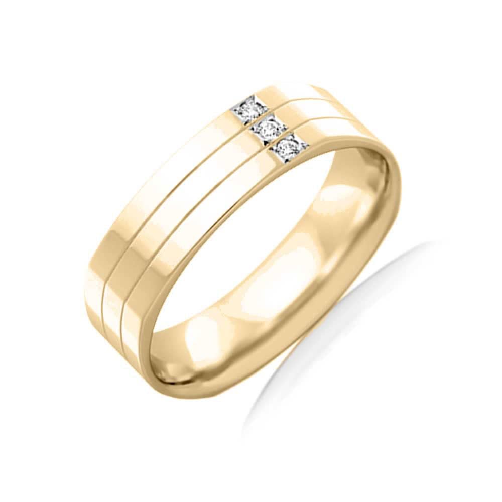 Side set diamond Mens ring F3109