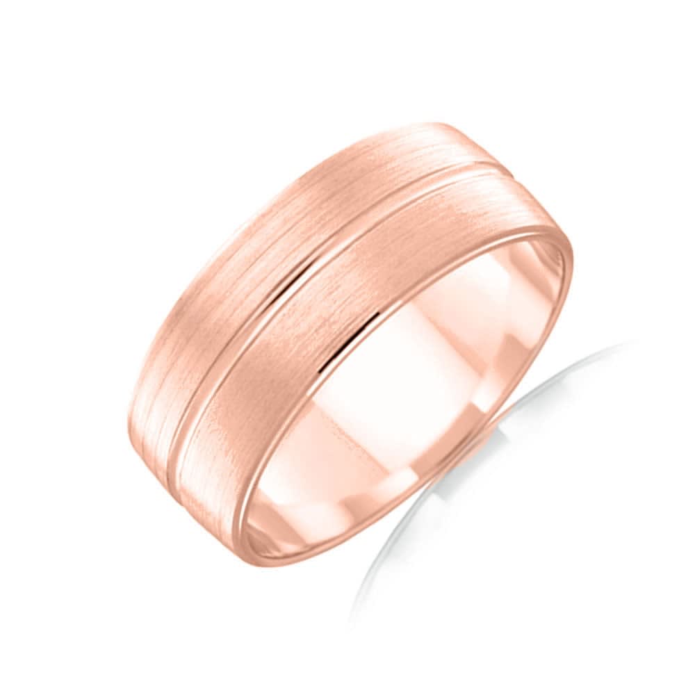 Grooved Mens Wedding Ring B2621