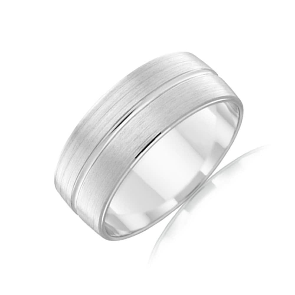 Grooved Mens Wedding Ring B2621