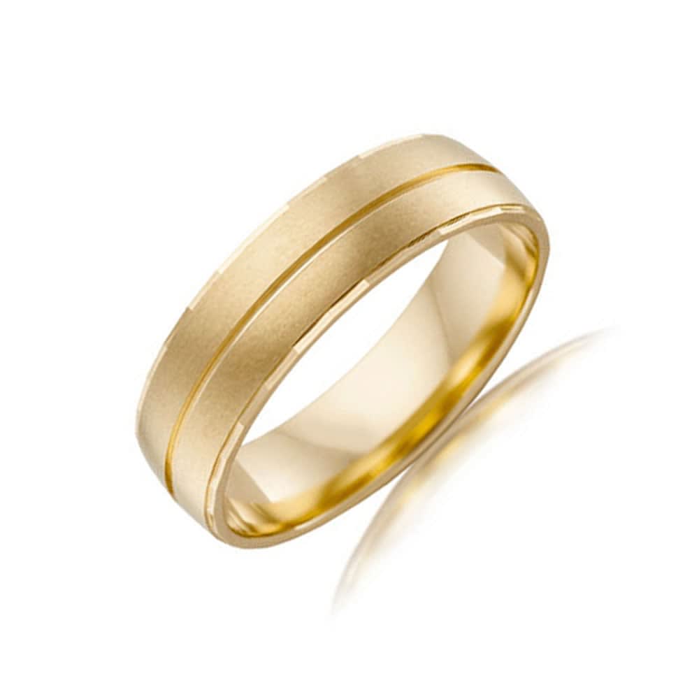 Centre Grooved Mens wedding ring B3871