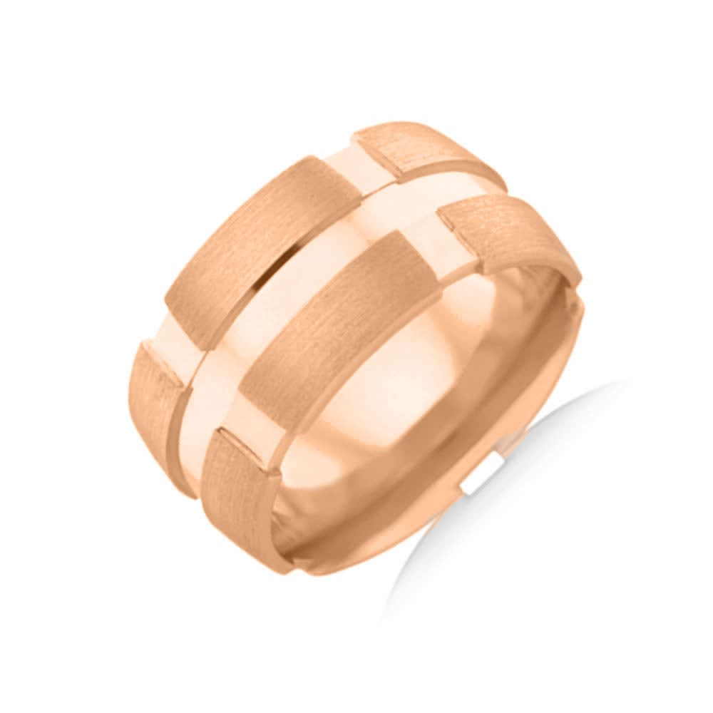 Centre Grooved Mens Ring B4309