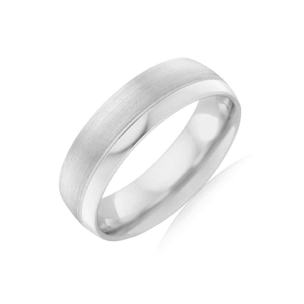 Side grooved Mens wedding ring CW4066