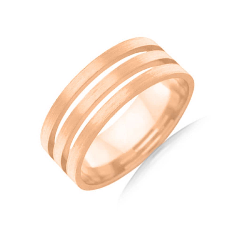 Three band mens ring F3833