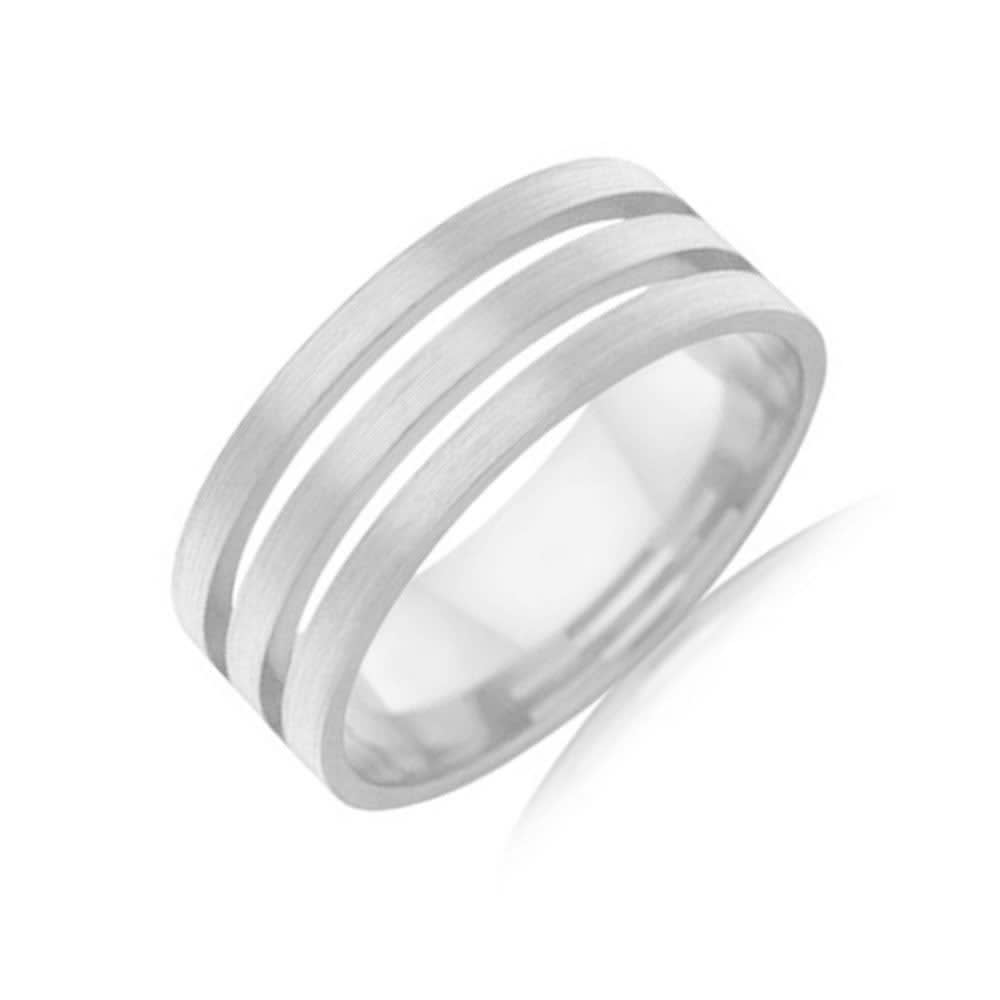 Three band mens ring F3833