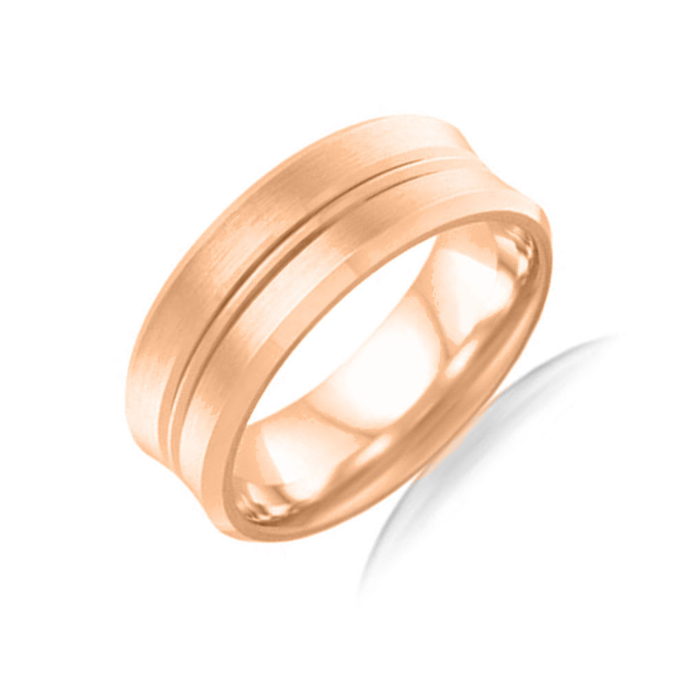 Grooved Mens Wedding Ring F3864