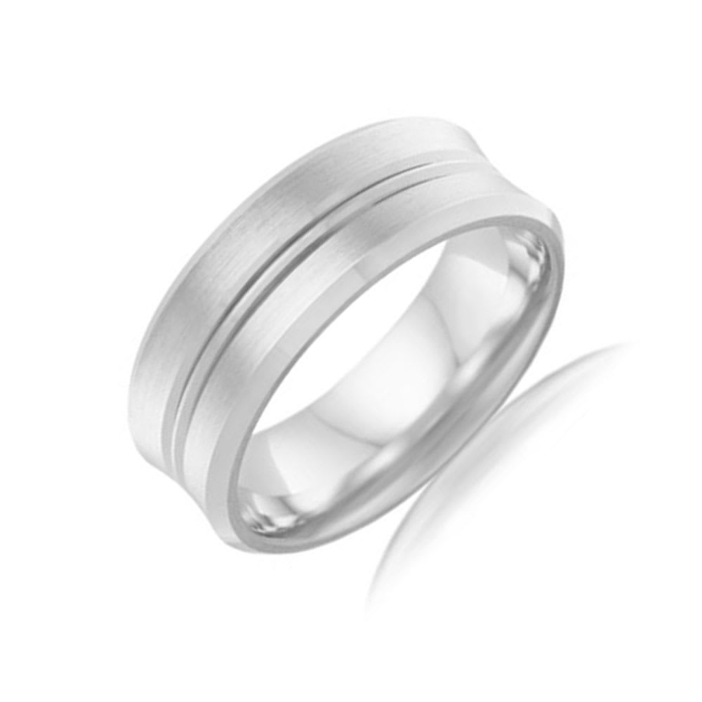 Grooved Mens Wedding Ring F3864