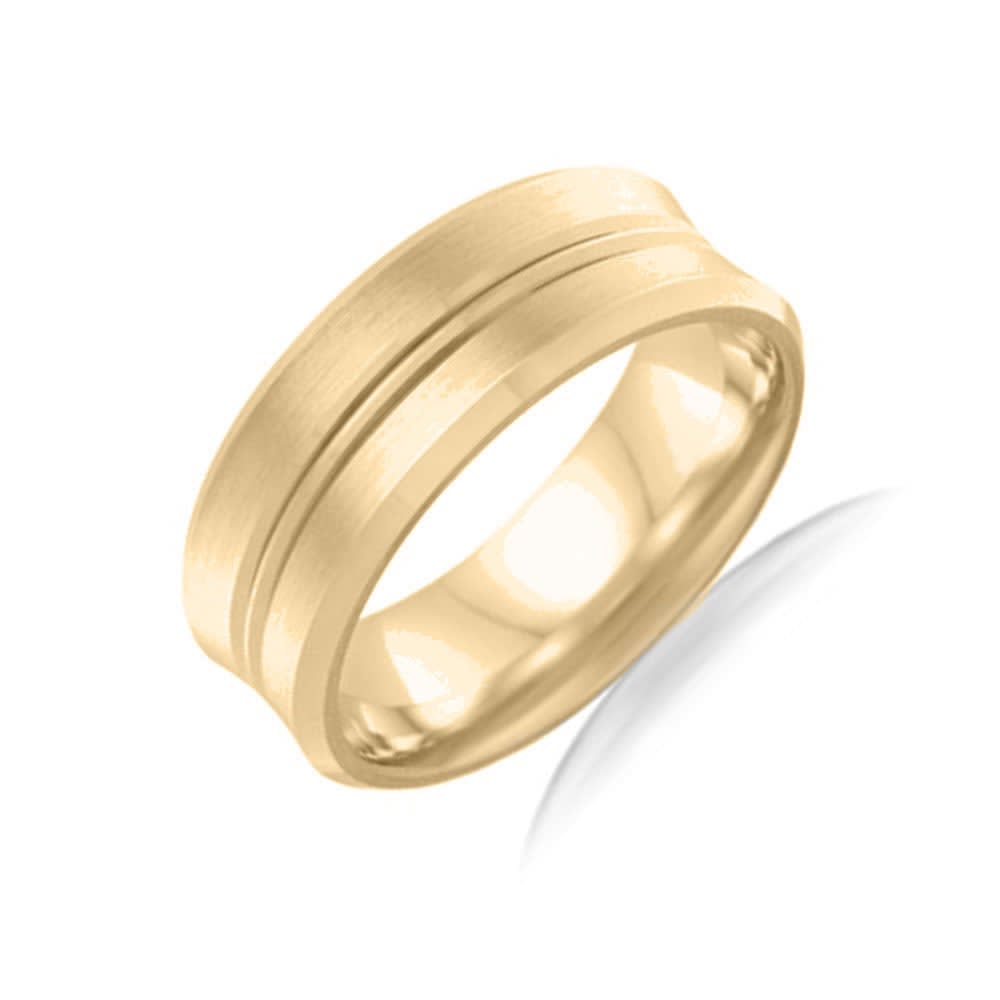 Grooved Mens Wedding Ring F3864