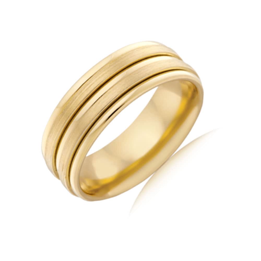 Double Grooved Mens ring J2700