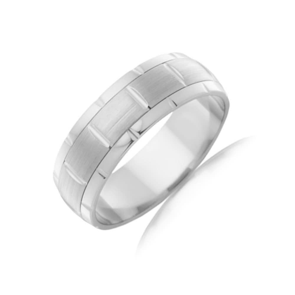 Matt and polished finish ring J2712
