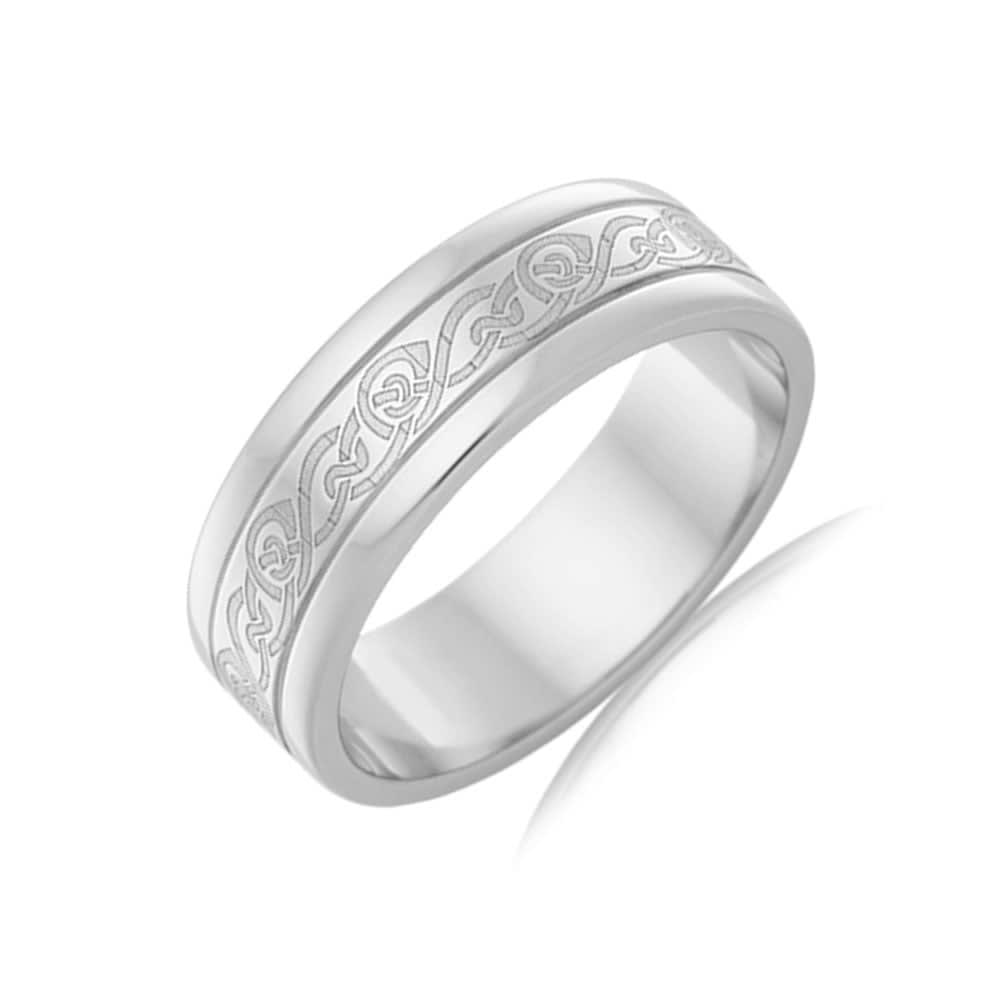 Patterned Mens Wedding ring F3580