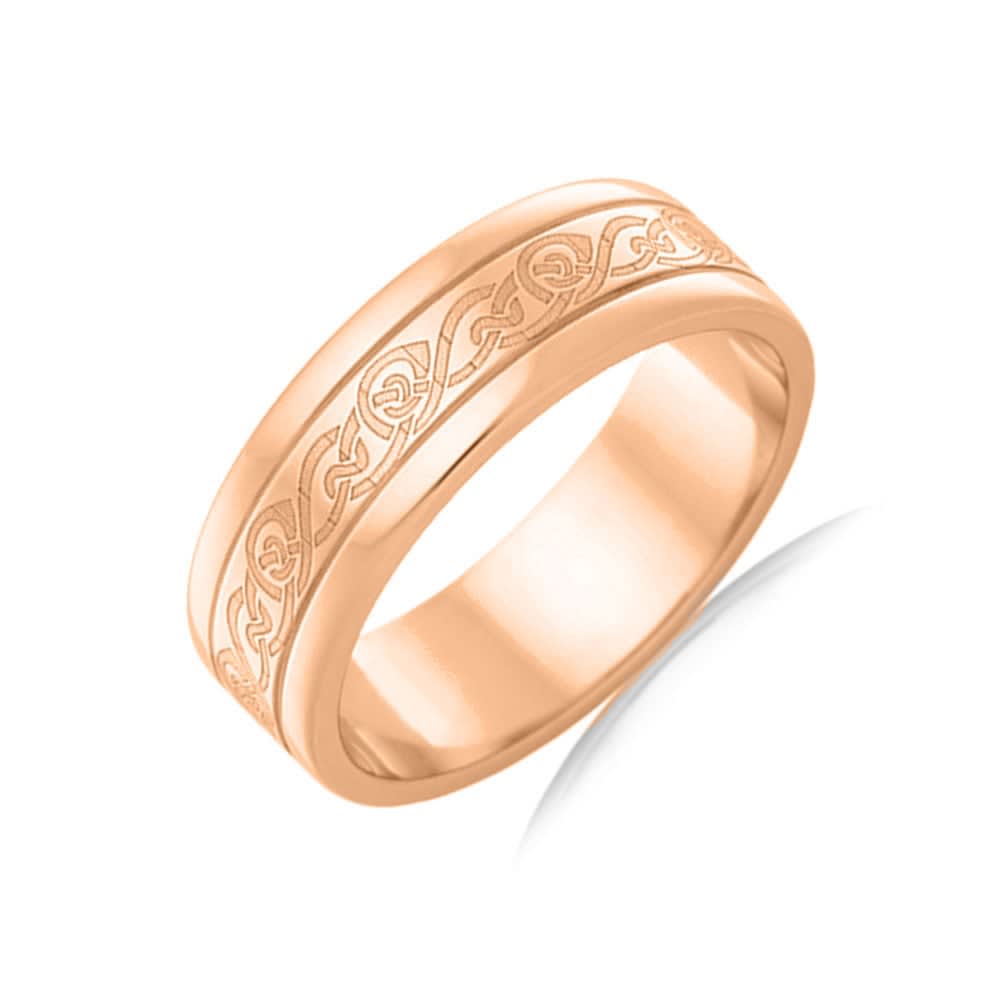 Patterned Mens Wedding ring F3580