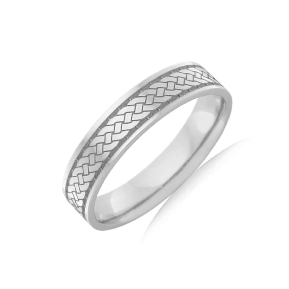 Patterned Mens Wedding ring F4013