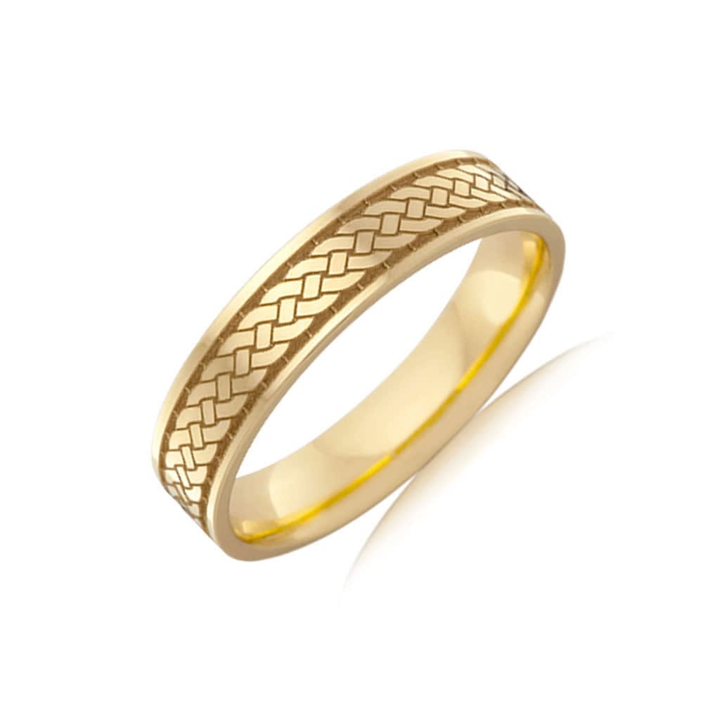 Patterned Mens Wedding ring F4013